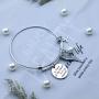 Memorial Initial Bracelet Sympathy Gifts A Piece of My Heart is in Heaven Memory Jewelry with Initial Loss Condolences Gifts