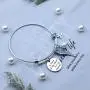 Memorial Initial Bracelet Sympathy Gifts A Piece of My Heart is in Heaven Memory Jewelry with Initial Loss Condolences Gifts