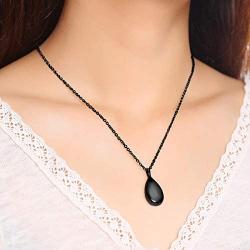 MJartoria Teardrop Necklace Stainless Steel Keep Memorial Cremation Jewelry for Loved One Urn Necklaces for Ashes