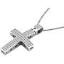 Dazzlingrock Collection 0.35 Carat (ctw) 10K Gold Round Diamond Ladies Cross Pendant 1/3 (Silver Chain Included)