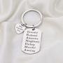 WSNANG Grandma Gift Best Grandma Ever Keychain Family Jewelry Grandma Birthday Gift Grandma to Be Gift
