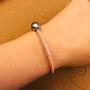 JMQJewelry Leather Stainless Steel Chain Bead Charm for Bracelets Women Men Girl Jewelry 18.8cm 7.4inches