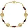 In Season Jewelry 18k Gold Plated St Benedict Medal Bracelet Simulated Azabache Evil Eye Protection 7'' In Season Jewelry 18k Gold Plated St Benedict Medal Bracelet Simulated Azabache Evil Eye Protection 7''