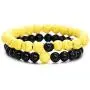 NC 2 Pcs Beads Bracelet for Men Women, A Pair of Teen Girls Friendship Relationship Bracelets for Couples Matching Gifts Matte Bead Stone Bracelets Jewelry