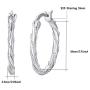 925 Sterling Silver Round Loops Earrings for Women, Hypoallergenic Twisted Hoops Earrings for Sensitive Ears, Mother Day Jewelry Gift for Women Girlfriend Daughter with Gift Box