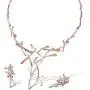 Viennois Necklace Earrings Set for Women Two Tone Pendant Choker Jewelry for Evening Party Prom - Silver & Rose Gold Viennois Necklace Earrings Set for Women Two Tone Pendant Choker Jewelry for Evening Party Prom - Silver & Rose Gold