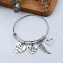 Memorial Bracelet in Memory of Dad Mom Sympathy Gift A Piece of My Heart Lives in Heaven Loss Jewelry for Her