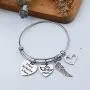 Memorial Bracelet in Memory of Dad Mom Sympathy Gift A Piece of My Heart Lives in Heaven Loss Jewelry for Her
