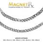 MagnetRX® Magnetic Therapy Necklace - Mens Magnetic Necklaces for Pain Relief and Healing - Silver Curb Chain Stainless Steel Necklace with Magnets (24 Inches)
