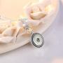 LEGENSTAR Ginger Interchangeable Crystal Pearl Pendant Necklaces with 5 Snap Buttons for Women Silver Jewelry Charms