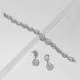 UDORA Teardrop Dangle Earrings Bracelet Bridesmaid Jewelry Set Bridal Wedding Party Prom Gifts
