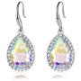 Swarovski Crystal Teardrop Dangle Drop Earrings for Women Dangling 14K Gold Plated Hypoallergenic Jewelry