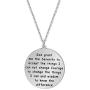 AA Yearly Medallion Necklace Sober Recovery Necklace with Serenity Prayer