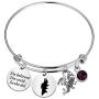 PLITI Maleficent Jewelry Villains Gifts Evil Queen Charm Bracelet Sleeping Beauty Villain Inspired Gifts She Believed She Could So She Did Maleficent Silhouette Bangle