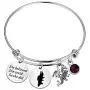 PLITI Maleficent Jewelry Villains Gifts Evil Queen Charm Bracelet Sleeping Beauty Villain Inspired Gifts She Believed She Could So She Did Maleficent Silhouette Bangle