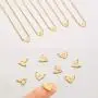 MONOOC Gold Initial Heart Necklace, 14K Gold Plated Dainty Tiny Kids Jewelry for Girls Small Letter Heart Toddler Necklace Baby Initial Jewelry for Little Girls Children