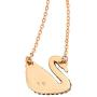 SWAROVSKI Womens Iconic Swan Jewelry Collection, Rose Gold Finish, Black Crystals