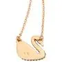 SWAROVSKI Womens Iconic Swan Jewelry Collection, Rose Gold Finish, Black Crystals