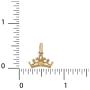 Disney Princess Jewelry for Women, 14K Yellow Gold Tiara Pendant Necklace and Stud Earrings Set, 18” Chain
