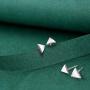 Hithop 12Pairs Women Girl Fashion Pearl Crystal Heart Stud Triangle Earring Set Jewelry EW sakcharn (Silver)