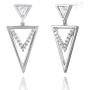 Daring Jewelry 14k Gold Plated Cubic Zirconia Three Triangles Earrings…