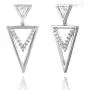 Daring Jewelry 14k Gold Plated Cubic Zirconia Three Triangles Earrings…