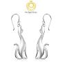 Big Apple Hoops - High Polish Sterling Silver Big Hollow Cat Drop Dangle Lightweight Earrings Made from Genuine Solid 925 Sterling Silver Special Fashion Gifts for Men, Teens, Women