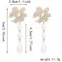 Seakuur Elegant Sweet Flower Simulated Pearl Dangle Earrings for Women Lady Gift Jewelry Accessories Seakuur Elegant Sweet Flower Simulated Pearl Dangle Earrings for Women Lady Gift Jewelry Accessories
