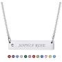 U7 Personalized Bar Necklace Free Message Engrave Stainless Steel / 18K Gold Plated Horizontal/Vertical Bar Pendant Clavicle Choker Necklaces for Women Girls