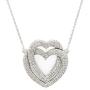 Quality Jewels 1 Carat Diamond Heart Pendant Necklace, 925 Sterling Silver Heart Necklace for Women and Girls, 18'' Cable Chain