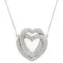 Quality Jewels 1 Carat Diamond Heart Pendant Necklace, 925 Sterling Silver Heart Necklace for Women and Girls, 18'' Cable Chain Quality Jewels 1 Carat Diamond Heart Pendant Necklace, 925 Sterling Silver Heart Necklace for Women and Girls, 18'' Cable Chain