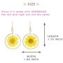 Bonaluna Pressed Flower Circle Drop Earrings
