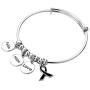 Chris Johnsons Ribbon Breast Cancer Love Faith Hope Awareness Adjustable Bangle Charm Bracelet Supporting Gifts for Women Mom