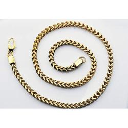 Blackjack Jewelry Mens 6mm Stainless Steel 24'' Franco Chain Necklace