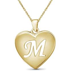 JEWELEXCESS Initial Letter Pendant Necklace for Women|Customizable 14K Gold over Silver A to Z Alphabet Monogram Necklaces for Girls|Cursive Script Capital Letters|Personalized Jewelry Gift for Her