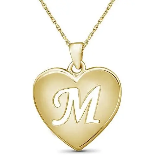 JEWELEXCESS Initial Letter Pendant Necklace for Women|Customizable 14K Gold over Silver A to Z Alphabet Monogram Necklaces for Girls|Cursive Script Capital Letters|Personalized Jewelry Gift for Her JEWELEXCESS Initial Letter Pendant Necklace for Women|Customizable 14K Gold over Silver A to Z Alphabet Monogram Necklaces for Girls|Cursive Script Capital Letters|Personalized Jewelry Gift for Her