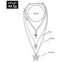 Dainty Unique Punk Layering Chain Choker Necklace Boho Jewelry Set Layered Butterfly Cross Pendant Statement Chunky Chain Necklace Festival Statement Necklace for Women Men
