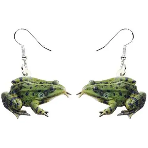 DUOWEI Cute Sitting Frog Earrings Acrylic Drop Dangle Jewelry for Women Teen Girls Kids Aesthetic Gifts DUOWEI Cute Sitting Frog Earrings Acrylic Drop Dangle Jewelry for Women Teen Girls Kids Aesthetic Gifts
