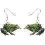 DUOWEI Cute Sitting Frog Earrings Acrylic Drop Dangle Jewelry for Women Teen Girls Kids Aesthetic Gifts