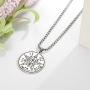 VASSAGO Hebrew Esoteric Tetragrammaton Name of God YHWH Pentagram Stainless Steel Pendant Necklace Keychain Jewelry Set