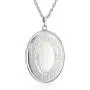Sterling Silver Extra-Large Engraved Oval Locket Necklace, 22'' Sterling Silver Extra-Large Engraved Oval Locket Necklace, 22''