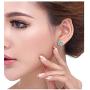 Genuine Sterling Silver Birthstone Stud Earrings 8mm 2 Carat Created Diamond or Gemstone Hypoallergenic Nickel Free Jewelry Birthday Women Girls Men Gifts