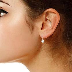 Ritastephens Sterling Silver Shiny Ball Dangle Drop Hook Clasp Earrings 8mm, 10mm