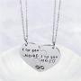 Couple Necklace Gifts - Valentines Day Gifts for Couple Boyfriend and Girlfriend, I Love You More Most Matching Heart Pendant Necklace for Him and Her, His and Her Gifts for Birthday