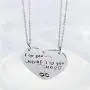 Couple Necklace Gifts - Valentines Day Gifts for Couple Boyfriend and Girlfriend, I Love You More Most Matching Heart Pendant Necklace for Him and Her, His and Her Gifts for Birthday