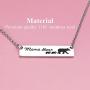 Kivosliviz Mamma Bear Necklace Momma Bear Necklace Sweet Family Mama Bear Necklaces for Women Jewelry Gifts for Mother Mum Mommy Mom