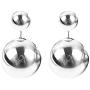 925 Silver Plated Multicolor double-sided Balls,UV Cut candy stud earrings for women