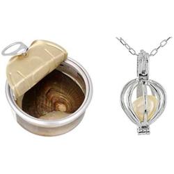 Make a Wish Necklace – Open Your Own Freshwater Oyster Pearl – Includes Cage Pendant and Chain