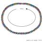 Unisex Magnetic Necklace, Health Energy Healing Hematite Beads for Crystal Quartz Stretch Health Care