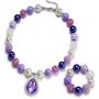 vcmart Rainbow Girls Chunky Bubblegum Necklace and Bracelet Set Girls Birthday Day Gift
